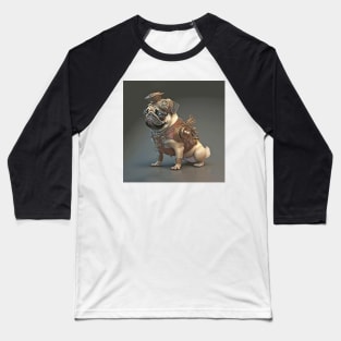 Steampunk Pug Dog Baseball T-Shirt